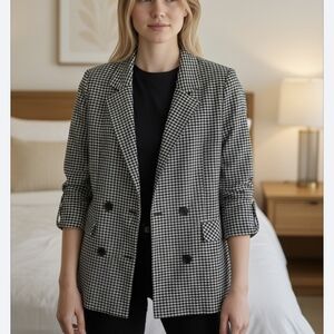 Forever 21 Classic Houndstooth Blazer